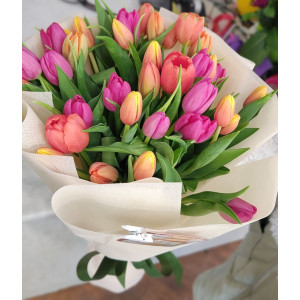 Букет 35 пъстри лалета | София